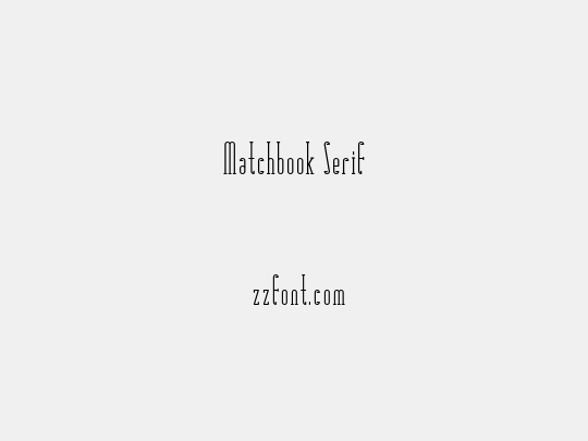 Matchbook Serif