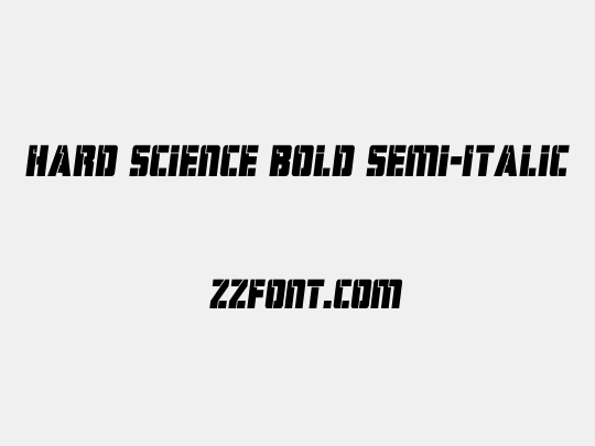 Hard Science Bold Semi-Italic
