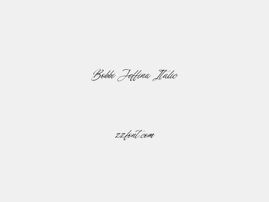 Bobbi Jeffina Italic