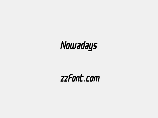 Nowadays
