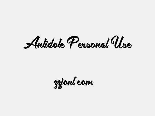 Antidote Personal Use