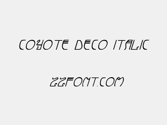 Coyote Deco Italic