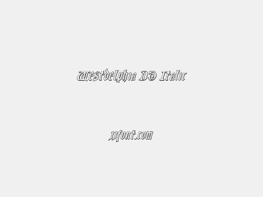 Westdelphia 3D Italic
