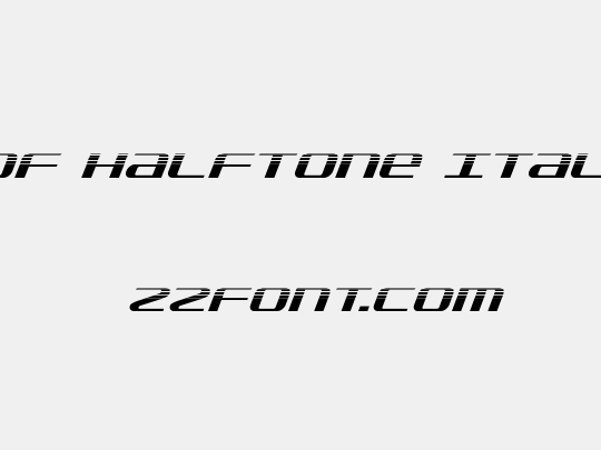 SDF Halftone Italic