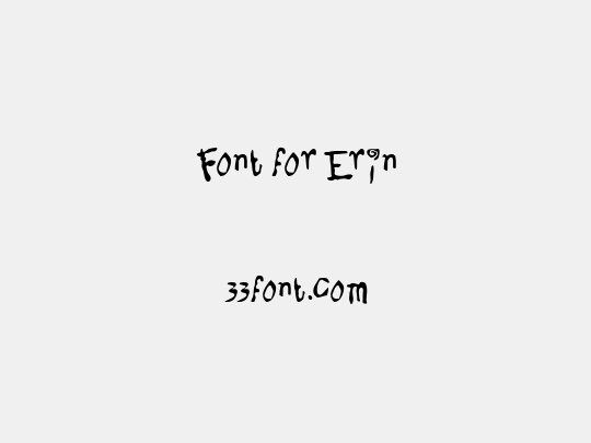 Font for Erin