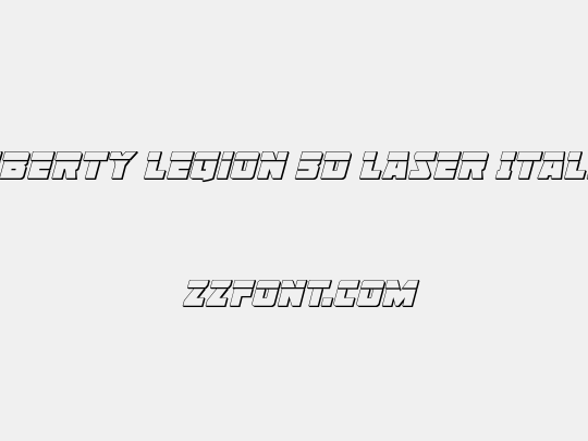 Liberty Legion 3D Laser Italic