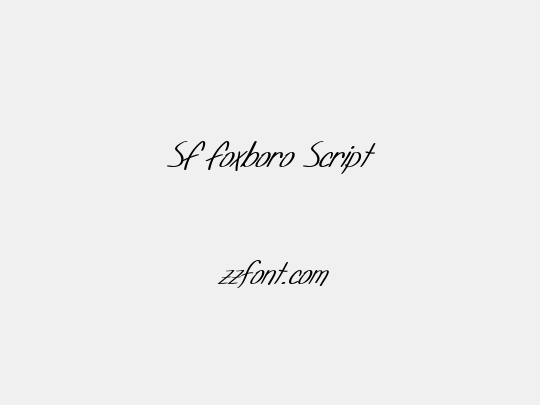 SF Foxboro Script