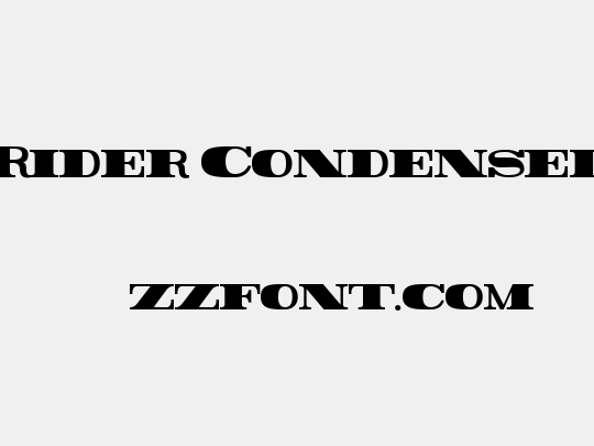 Rider Condensed