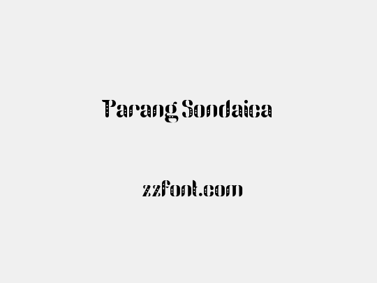 Parang Sondaica