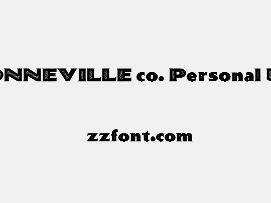 BONNEVILLE co. Personal Use