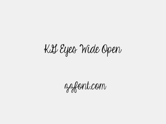 KG Eyes Wide Open