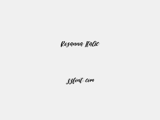 Rosanna Italic