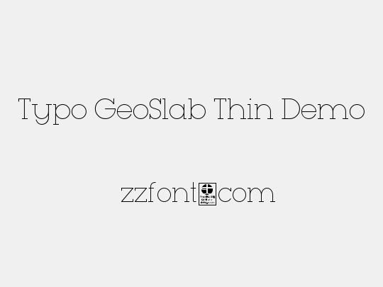 Typo GeoSlab Thin Demo
