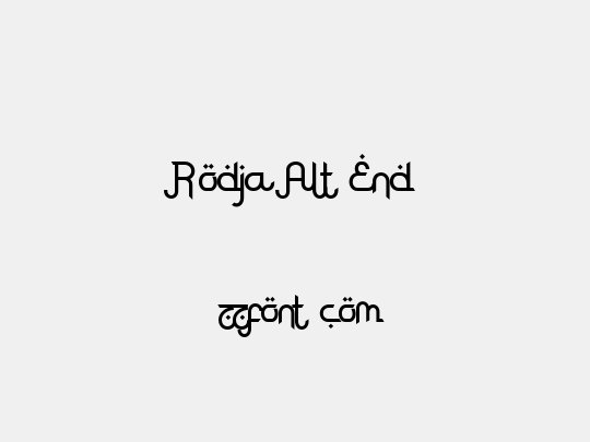 Rodja Alt End