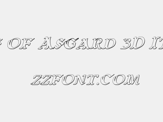 Wars of Asgard 3D Italic
