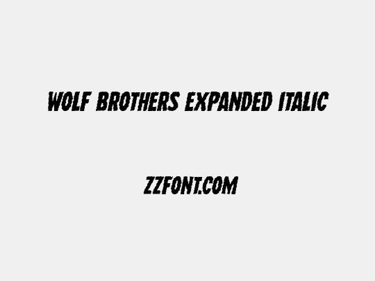 Wolf Brothers Expanded Italic