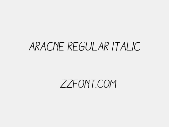 Aracne Regular Italic