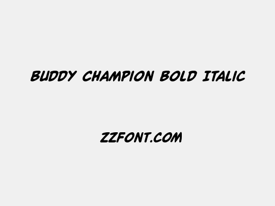 Buddy Champion Bold Italic