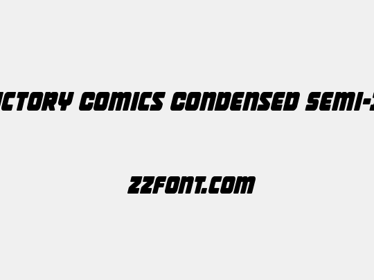 Victory Comics Condensed Semi-Italic