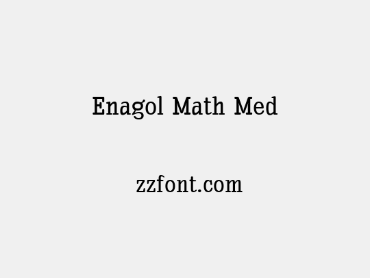Enagol Math Med
