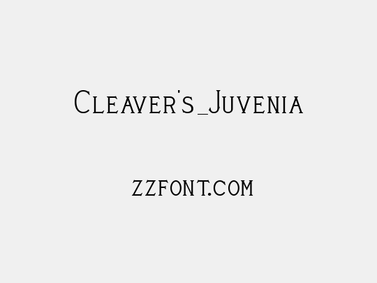 Cleaver's_Juvenia