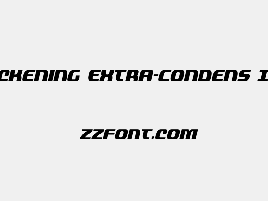 Quickening Extra-Condens Ital