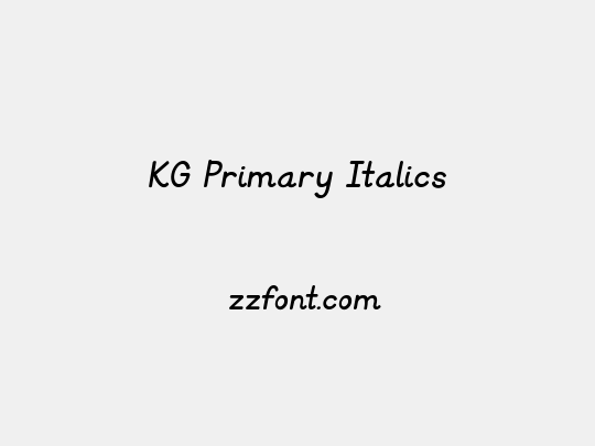 KG Primary Italics