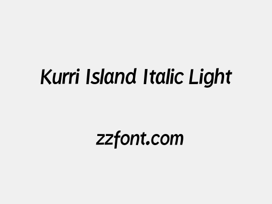 Kurri Island Italic Light
