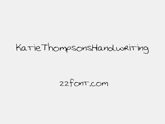 KatieThompsonsHandwriting