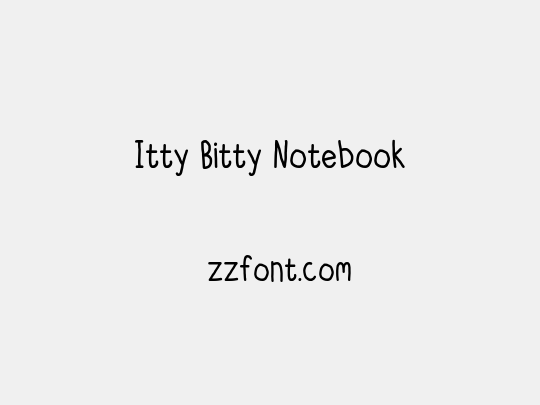 Itty Bitty Notebook