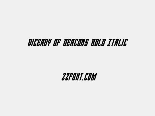 Viceroy of Deacons Bold Italic
