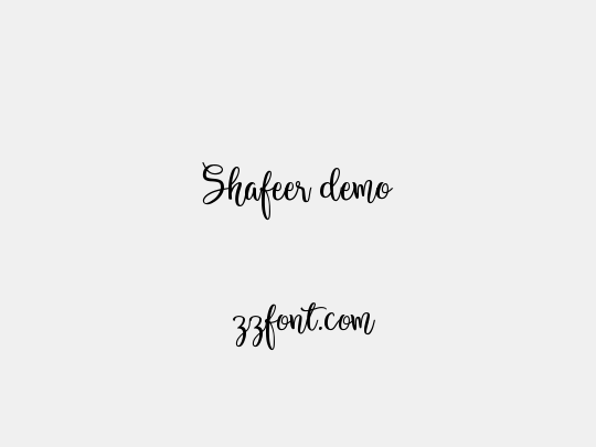 Shafeer demo