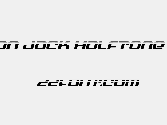 Yeoman Jack Halftone Italic