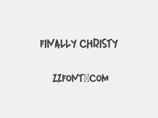 Finally Christy