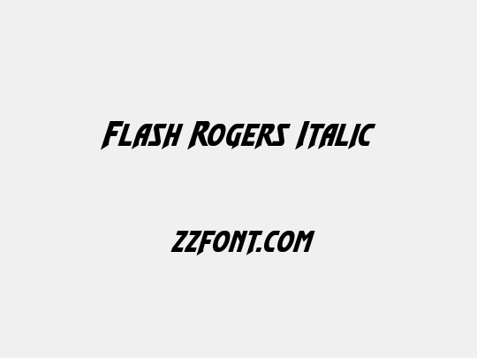 Flash Rogers Italic