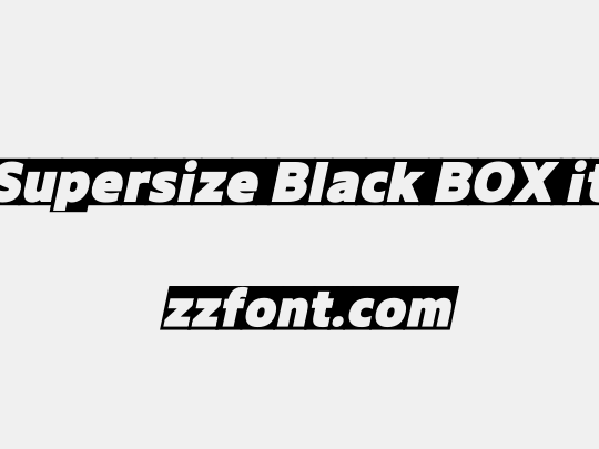 210 Supersize Black BOX italic