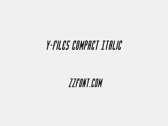 Y-Files Compact Italic