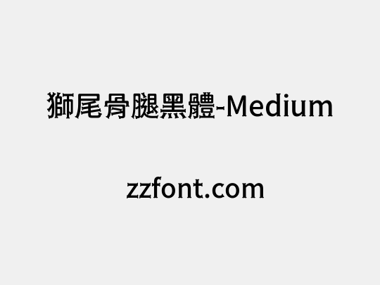 獅尾骨腿黑體-Medium