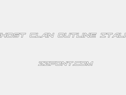 Ghost Clan Outline Italic