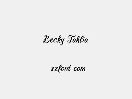 Becky Tahlia