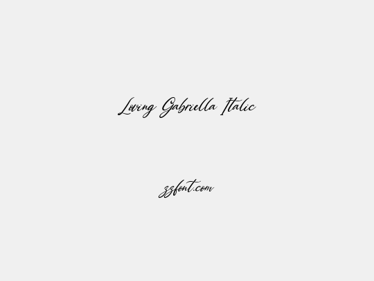 Loving Gabriella Italic