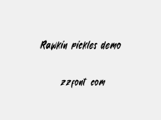 Rawkin pickles demo