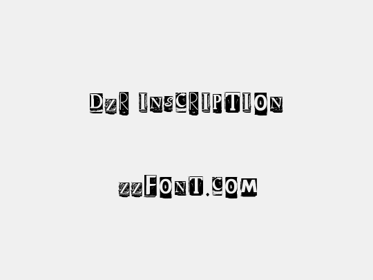 DZR INSCRIPTION