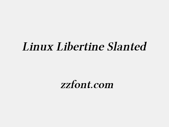 Linux Libertine Slanted