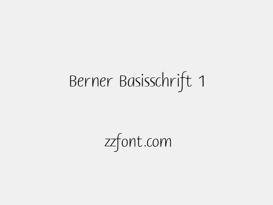 Berner Basisschrift 1