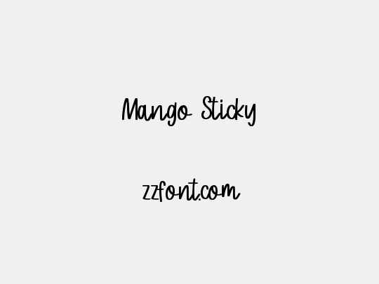 Mango Sticky