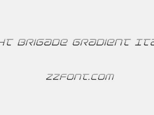 Light Brigade Gradient Italic
