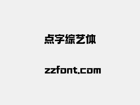 点字综艺体