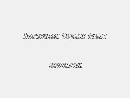 Horroween Outline Italic
