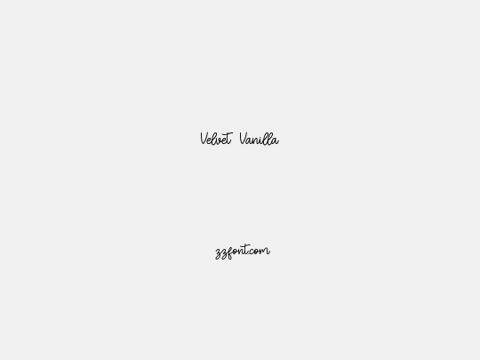 Velvet Vanilla